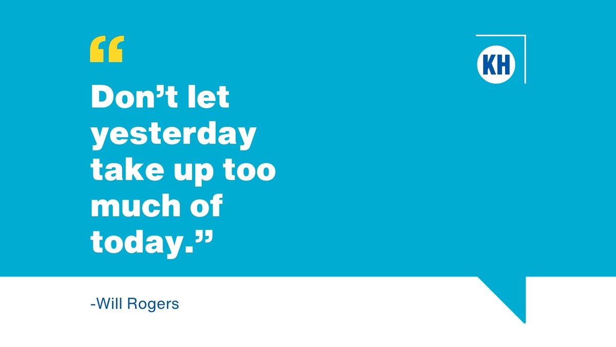 "Don't let yesterday take up too much of today."

-Will Rogers

#MondayMotivation #Inspiration #Positivity