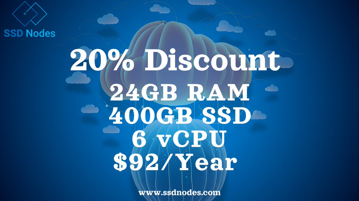 SSDNodes's tweet image. Join the Pumpkin Patch and power up your servers before the ghosts arrive on Monday, October 28 at 16:00 UTC!

Snag 20% OFF with promo code 🎃PUMPKIN24🎃 &amp;amp; Save $69! 

Get it Now: bit.ly/3BOeoaf

#PumpkinPatchDeals #SpookySavings #TechTreats #VPSPowerUp #TechDeals…