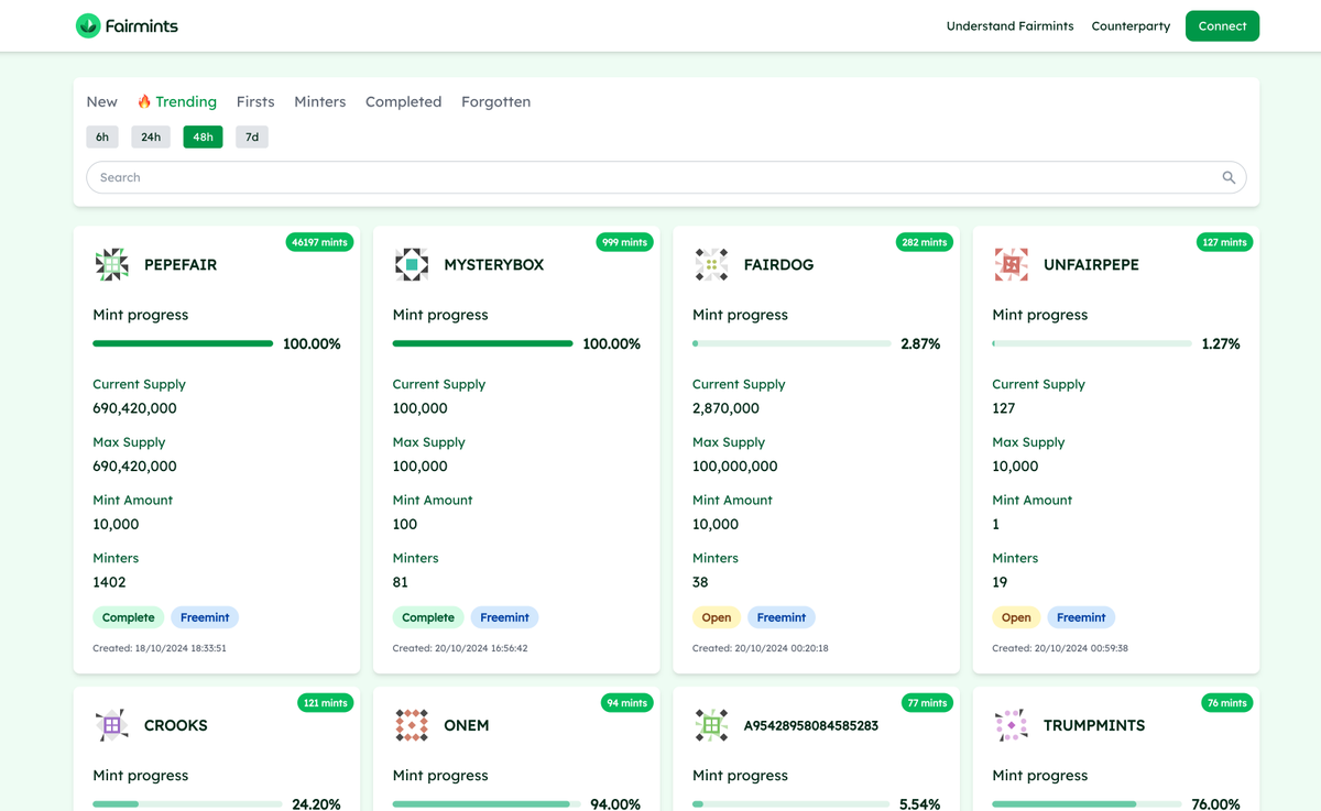 quentinbdb's tweet photo. GM ๐ธโ๏ธ
Finalizing the first version of the website. We have now a Trending option to see the recently most minted tokens ๐ฅ
It should be ready in the next hours โ๏ธ
#PEPEFAIR ๐ธโ๏ธ #Counterparty #Fairmints https://t.co/UIAB8fSZRa