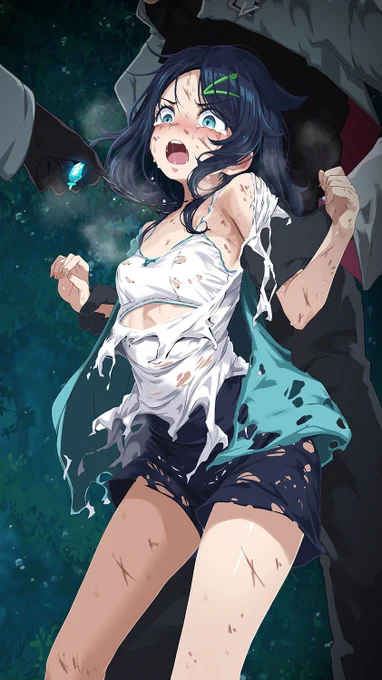 リコ 【敗北後/ペンダント強奪】 | 月代(代アニ) #pixiv  