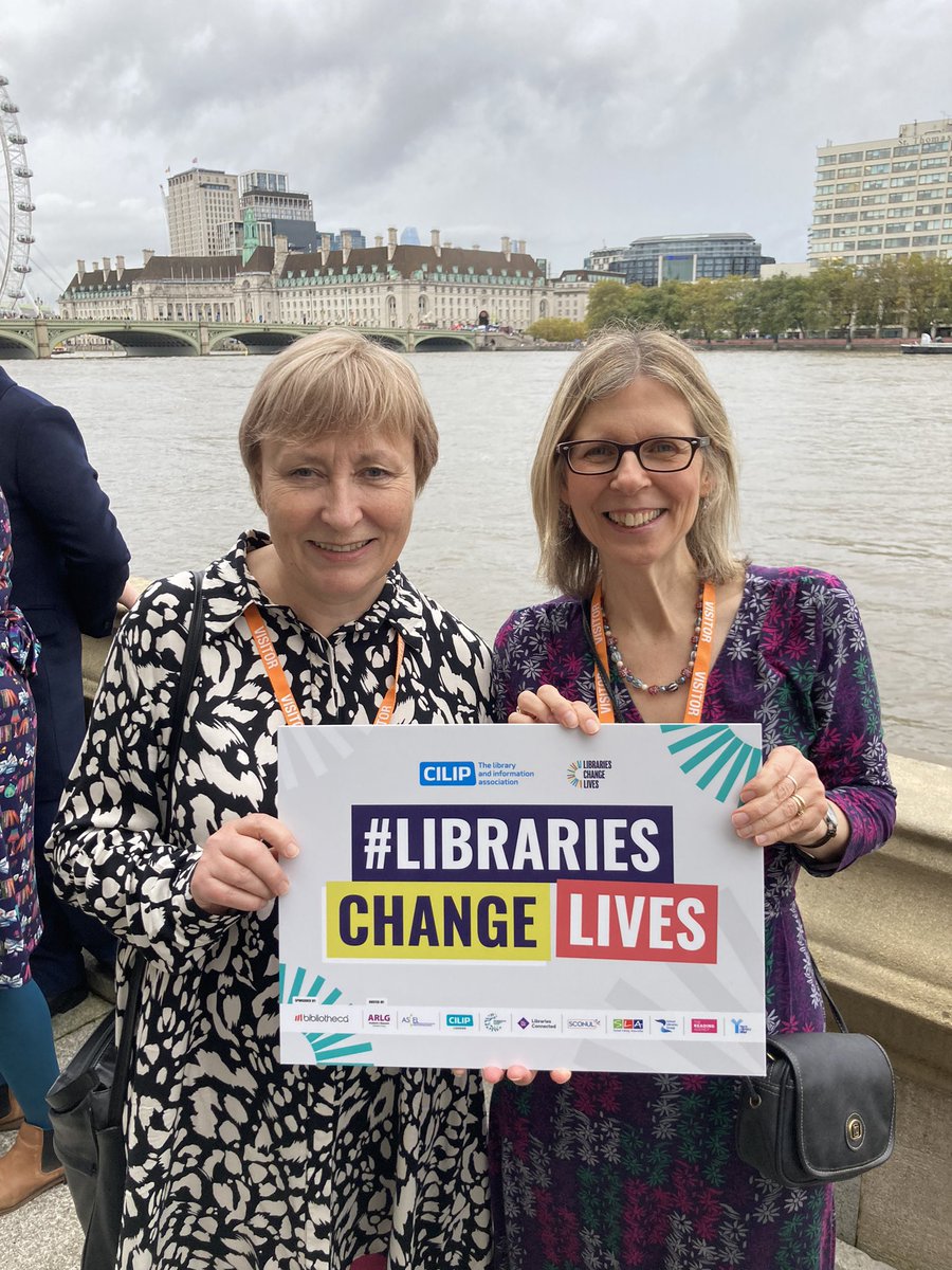 JennyHawke1's tweet photo. Two chairs together at the parliamentary reception held today for #LibrariesChangeLives &amp; we both know how much they do! @youthlibraries @FCBGNews @CILIPinfo https://t.co/zgdh8xovIC
