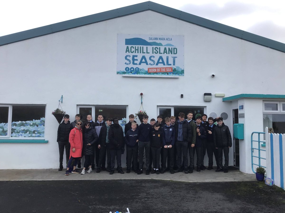 stgeralds's tweet photo. Thanks to Marjorie and Kieran from Achill Island Sea Salt for having St. Gerald's College 3rd year Business Studies students attend onsite today for a worthwhile informative, interesting (&amp; tasty!) business trip. https://t.co/hceyGdWkTV
