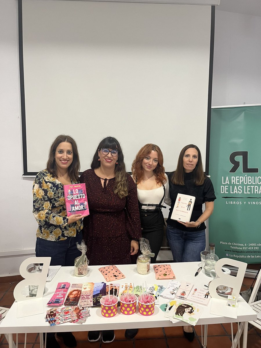 persigu_suenos's tweet photo. ¡Buenas tardes, soñadores!
El pasado sábado volvieron los cafés literarios románticos a Córdoba. 🥰
Nos visitaron las autoras Pat Marín y Silvia Ferrasse, quienes nos presentaron “Lo opuesto al amor” y “Todos mis noviembres”, sus últimas novelas publicadas.  😍☺️👇🏼 https://t.co/VZJN67XN0A