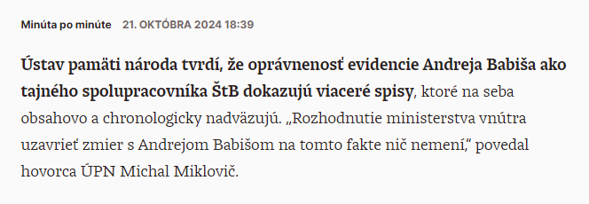 Reakce Ústavu pamäti národa