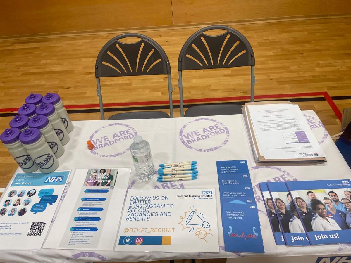 Thank you <a href="/BronteGirls/">Bronte Girls' Secondary Academy</a> for putting on a fantastic careers fair. It was so lovely to talk to you all about the varied roles we have at BTHFT 🌈 🔵