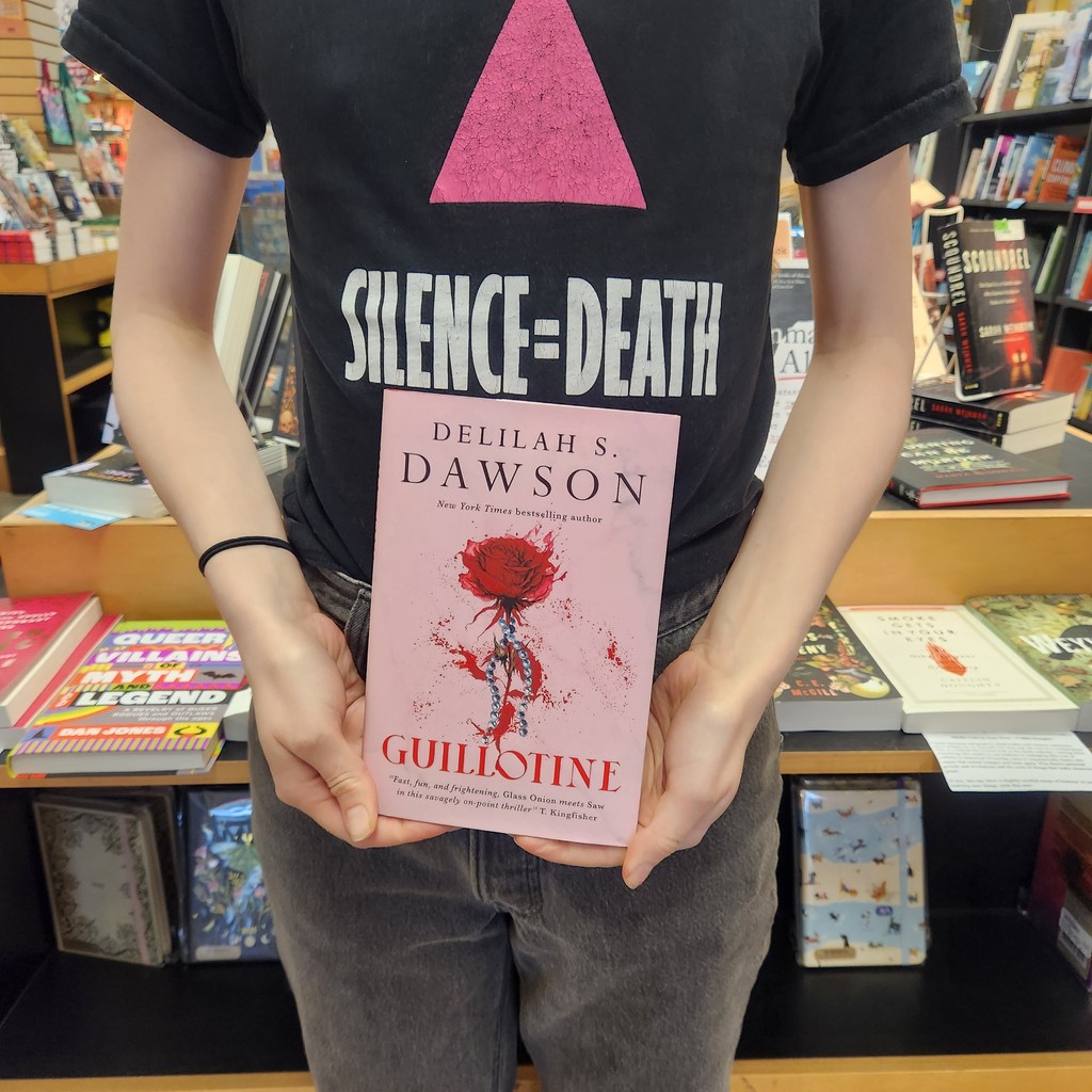Wanting something short and, uh, not sweet for #SpookySeason this year? June recommends Guillotine by Delilah S. Dawson.

"I'm very here for 'eat the rich horror' as a subgenre. Guillotine is great if you want something fast-paced, gruesome, and visually gripping."