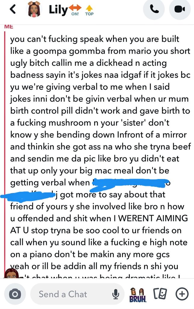jxssxiee's tweet photo. basically I said like hey bbg as a joke to my friend on my story and this girl made a gc with her friend and she was tryna make it seem like her friend was her sister they're in primary school but they started telling me to go kms and giving me tips how to h@ng myself so https://t.co/M0xUlDiVBI