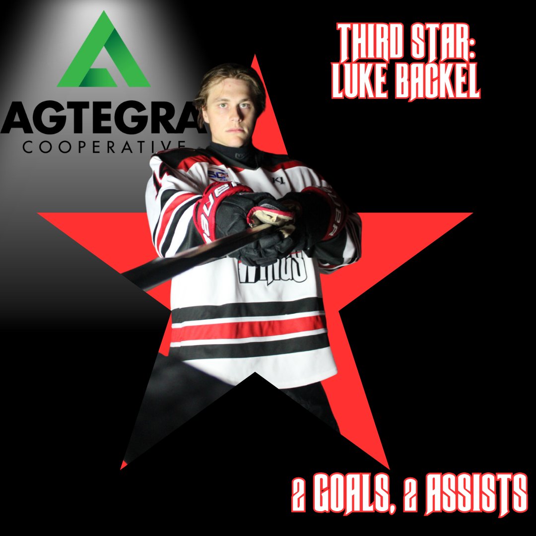 AberdeenWings's tweet photo. After a weekend sweep of the Mallards, here are your Agtegra Stars of the Weekend!
⭐️Damon Cunningham
⭐️⭐️Brady Estabrook
⭐️⭐️⭐️Luke Backel
#WingsWay #LETSGOWINGS #NAHL https://t.co/vf3sF19uqD