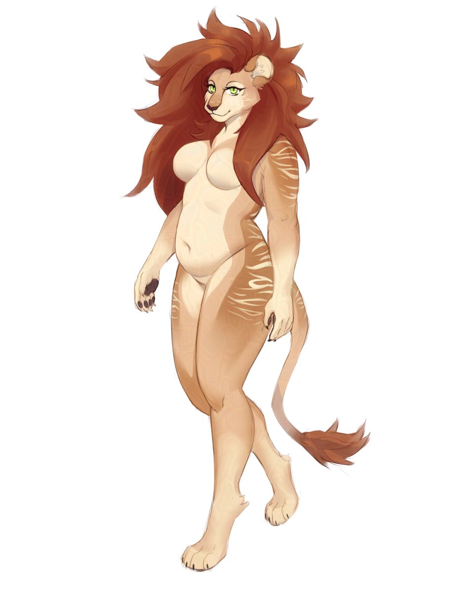 Redesign I did for Anon of their fursona <3