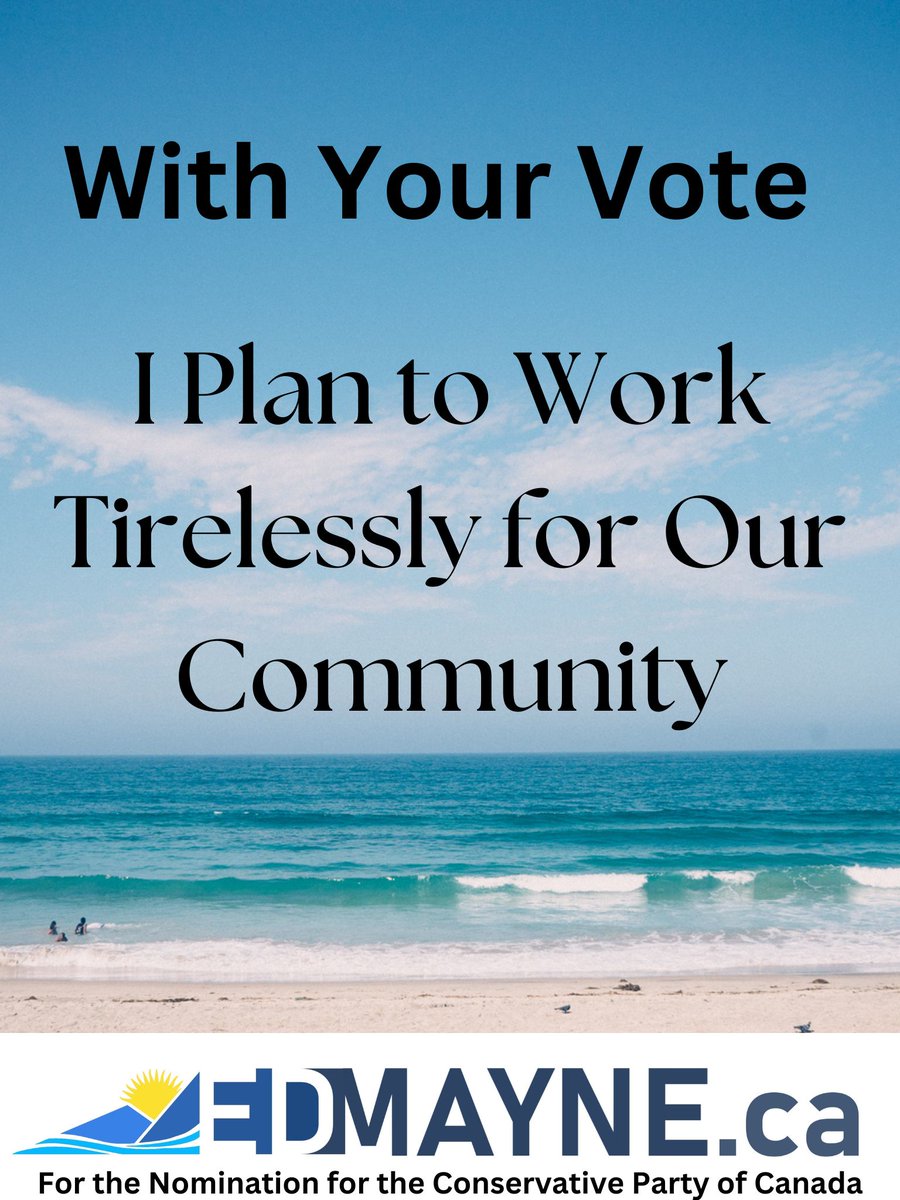 I want to be your voice in Ottawa. Once elected, I will work tirelessly for our Community.
#conservativepartyofcanada
