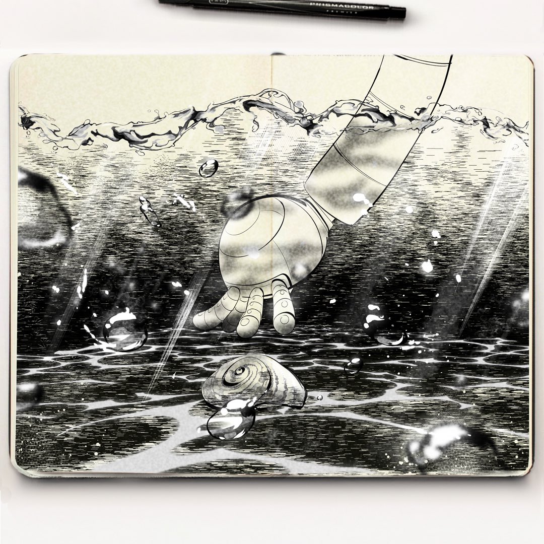 myinkcorner's tweet image. #inktober day - 19 #thewildrobot