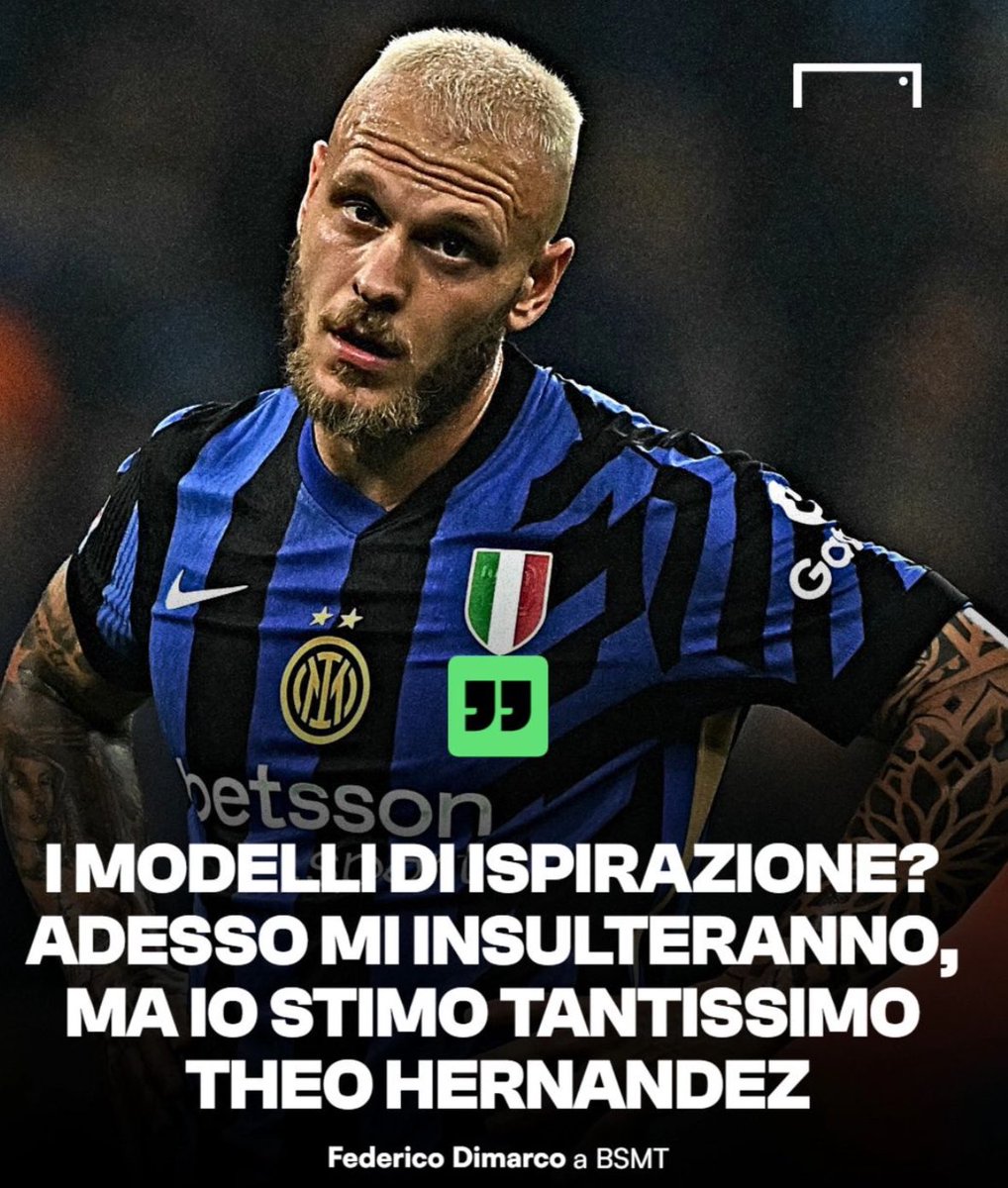 theMilanZone_'s tweet photo. 👉🏻Federico #DiMarco al #BSMT: “I modelli di ispirazione? Adesso mi insulteranno, ma io stimo tantissimo #TheoHernandez”

pic di @GoalItalia https://t.co/hmJEqq7zmB