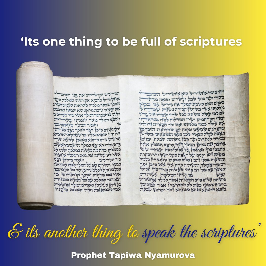 ChristGloryFam1's tweet image. ‘It’s one thing to be full of scriptures and its another thing to speak the scriptures’ – Prophet Tapiwa Nyamurova
#LivingWord #ScriptureSpeaks #FaithInPractice