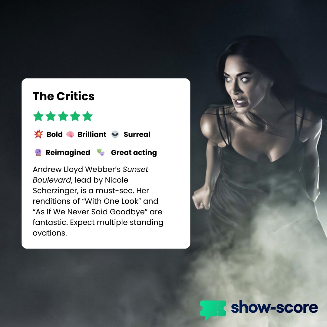 Show_Score's tweet image. The reviews are in, and @sunsetblvd is stealing the spotlight! ✨👀 We’ve Show-Score-ified the critics’ reviews to give you the highlights. Discover why this show is creating such a buzz—don’t let it pass you by!

📸: @brennerphotos 

#SunsetBoulevard #Theatre #Theatrereviews