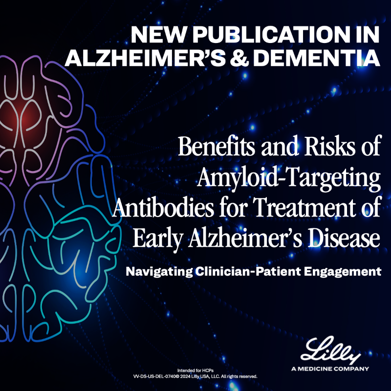 LillyMedical's tweet photo. New publication on the benefits and risks of amyloid-targeting antibodies for treatment of early #Alzheimersdisease, now available in Alzheimer's and Dementia. For more information on navigating clinician-patient engagement, read the full publication here:
https://t.co/2jA7SV1qGQ