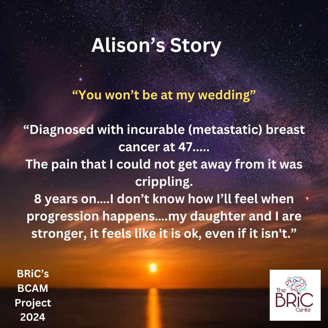 Every day 31 women die of metastatic breast cancer in the UK. Read Alison’s full blog here: bcresiliencecentre.blogspot.com/2024/10/alison…

#metastaticbreastcancer #CancerAwareness #support #anxiety #fear #psychology #BreastCancerAwarenessMonth #resilience #mentalhealth