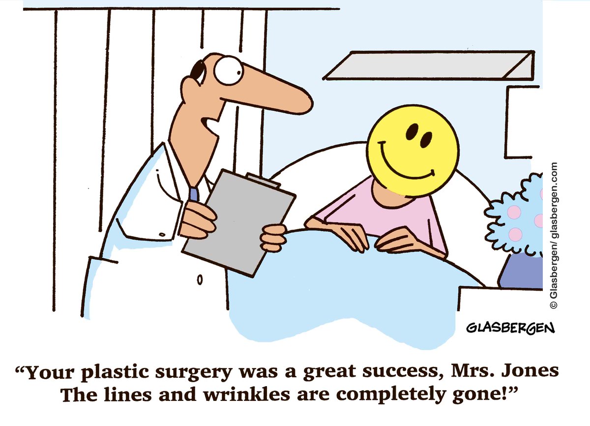 RGlasbergen's tweet photo. Cartoons are available for presentations, newsletters, books, social media posts and more. Go to https://t.co/Wa1jAnx20q to find out how.
#facelift #plasticsurgery #wrinklereduction #medicalhumor #copyright #cartoonoftheday #humangeneratedcontent https://t.co/nZuz2ZaAUj