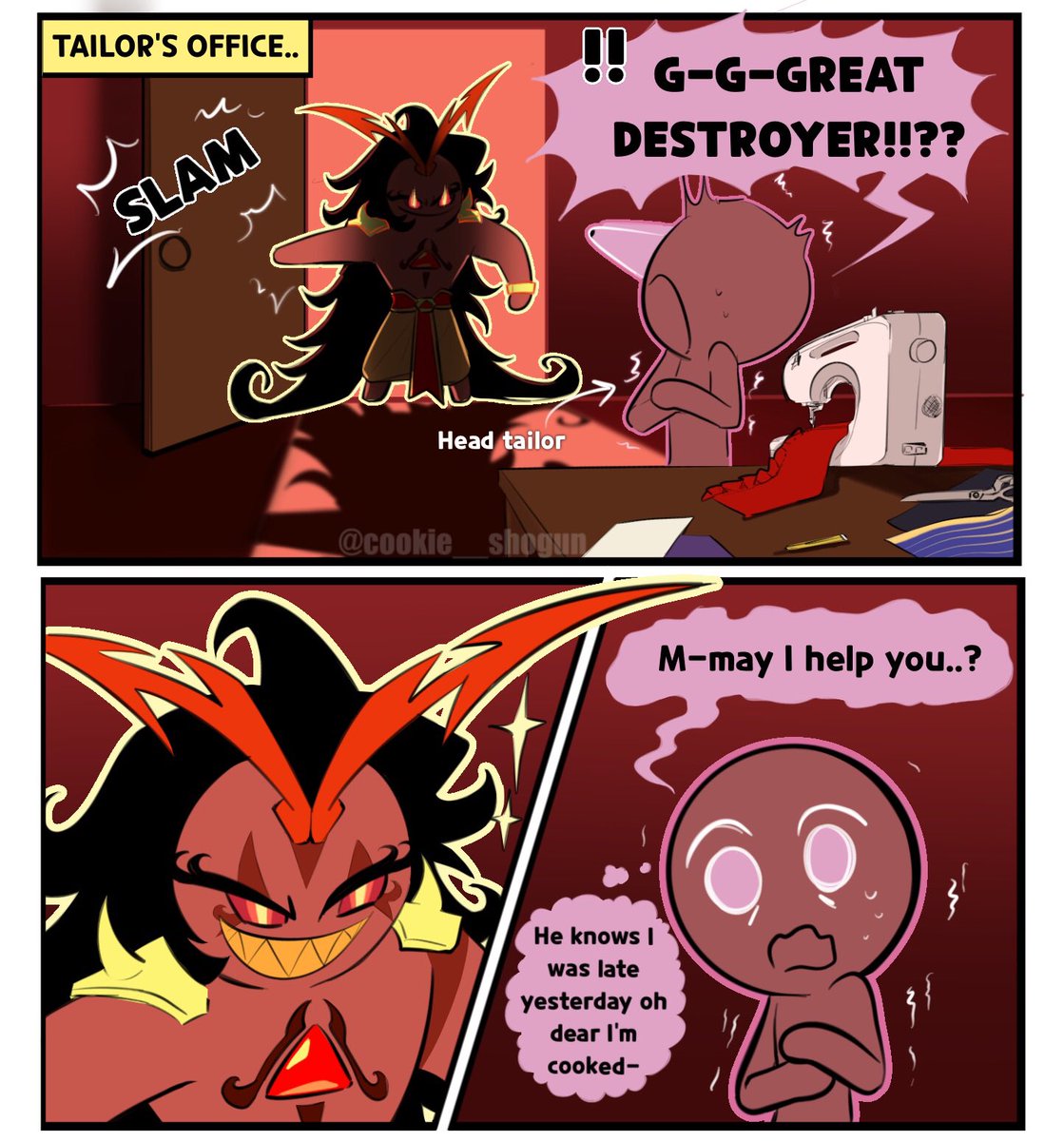 CookieShogun on X: [35] COMIC COLLAB with @lady_eggy !! Shadow Milk Cookie  is in BIG trouble... . burningspicecookie comic cookierun cookierunoc  t.cogbCIUwc6Nr  X