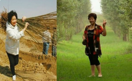 Rainmaker1973's tweet photo. A 67-year-old woman has planted over 2 million trees in the desert of Inner Mongolia over 12 years to fulfill her son's last wish. 

Yi Jiefang had to plant 46 trees every hour for 10 hours each day for 12 years non-stop to reach 2 million trees. https://t.co/oE997OZNmp
