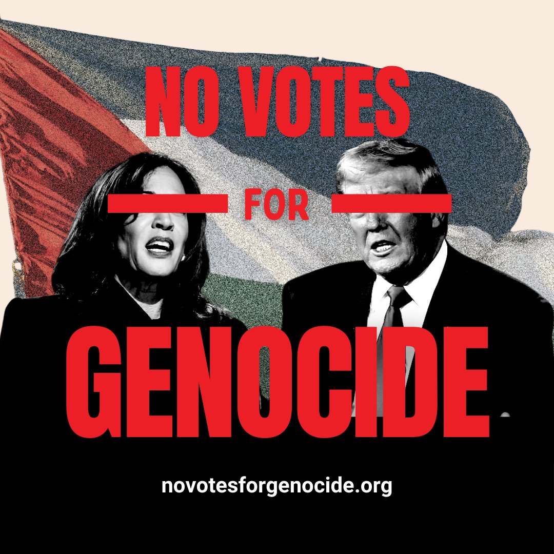 DSAdenver's tweet image. We’re calling on you to pledge to withhold your vote on Nov 5th from all federal Democratic candidates unless the Biden/Harris administration delivers an arms embargo and ceasefire now. 

Take the pledge at Novotesforgenocide.org