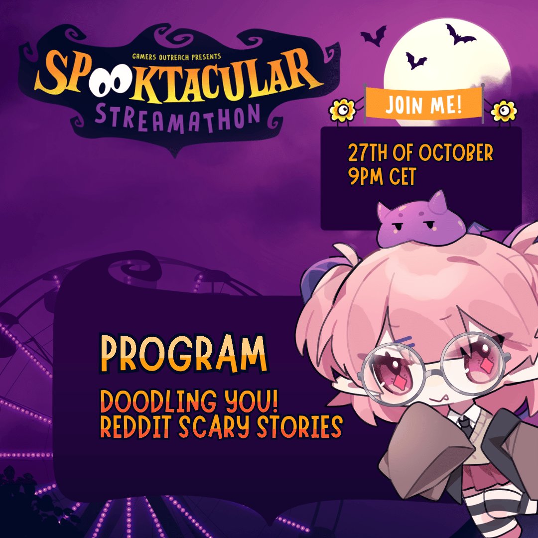 AkuNEET_'s tweet photo. πLet's Have a π’πππππ£πππ€πππ‘ Time!π
The spooky season is well started! π»
To celebrate my favorite time of the year, I want to give back to an amazing cause with @GamersOutreach!
Join me on the πππ₯π π π π ππ₯π πππ£ ππ₯ π‘βπ βπΌπ!
π#SS2024π#VTuber https://t.co/WJ6bY40Who