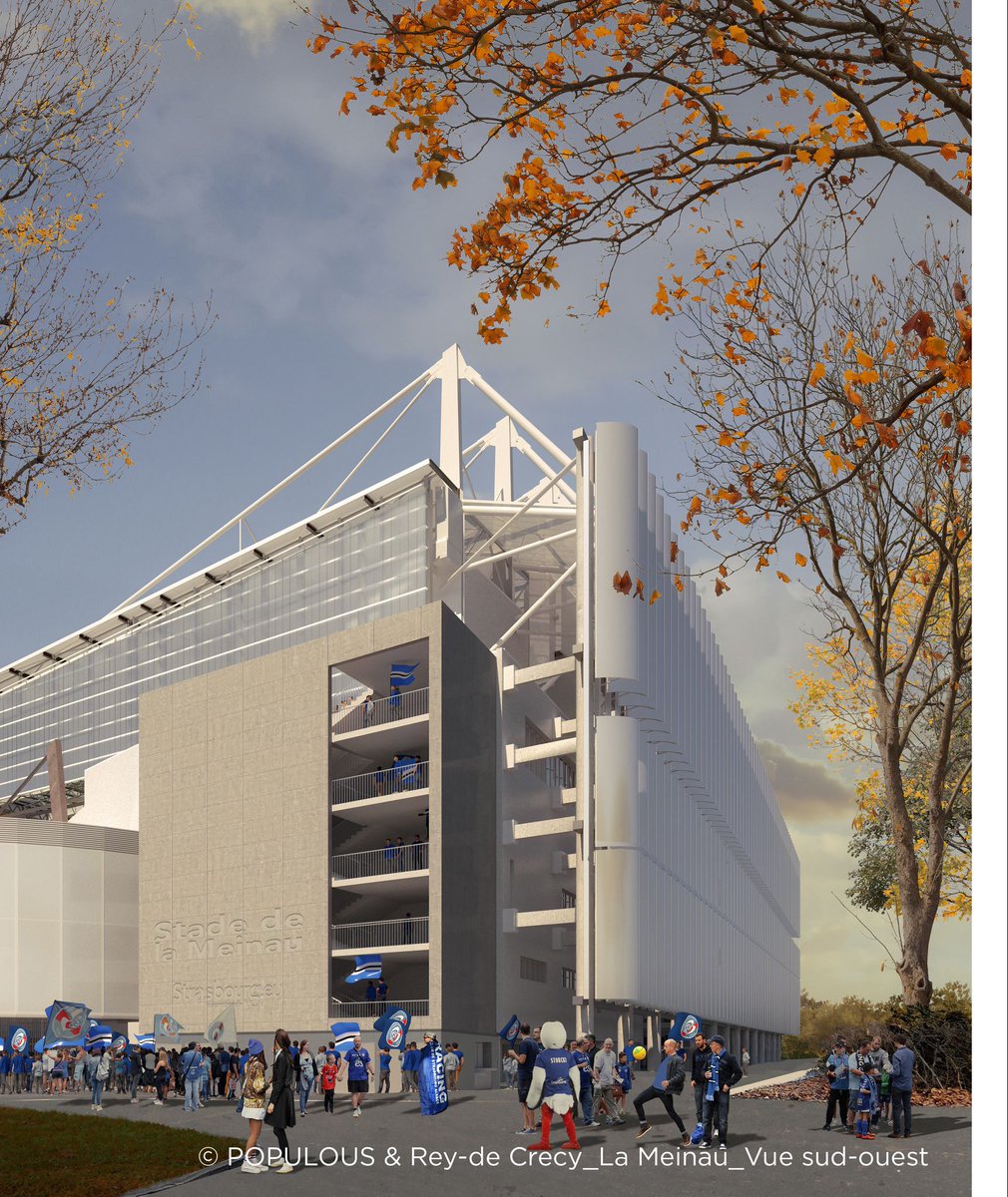 Sportunefrance's tweet photo. Bienvenue dans le futur stade La Meinau du RC Strasbourg
Le premier stade au monde à intégrer des fuselages d'Airbus A340 sur sa façade ✈️🏟️

🔗 https://t.co/mmP2QiX5JU https://t.co/hgjzRFBtfI