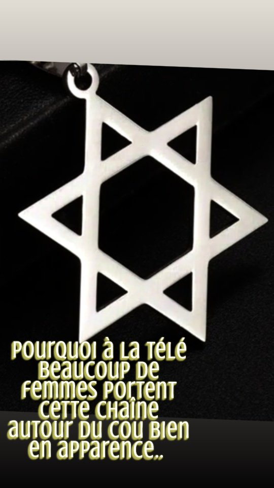 #RMC #Média 
Pourquoi à la #Télé beaucoup de femmes portent cette chaîne autour du cou bien en apparence.. 
La télé c'est réserver au Monde Sioniste des grandes villes ?