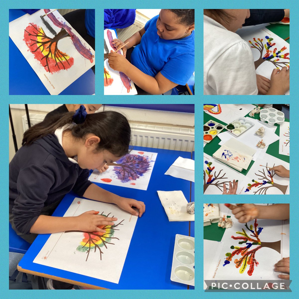 After School Art Club week 3 - we did some finger painting. Some beautiful pictures painted. <a href="/paganelschool/">Paganel Primary</a>