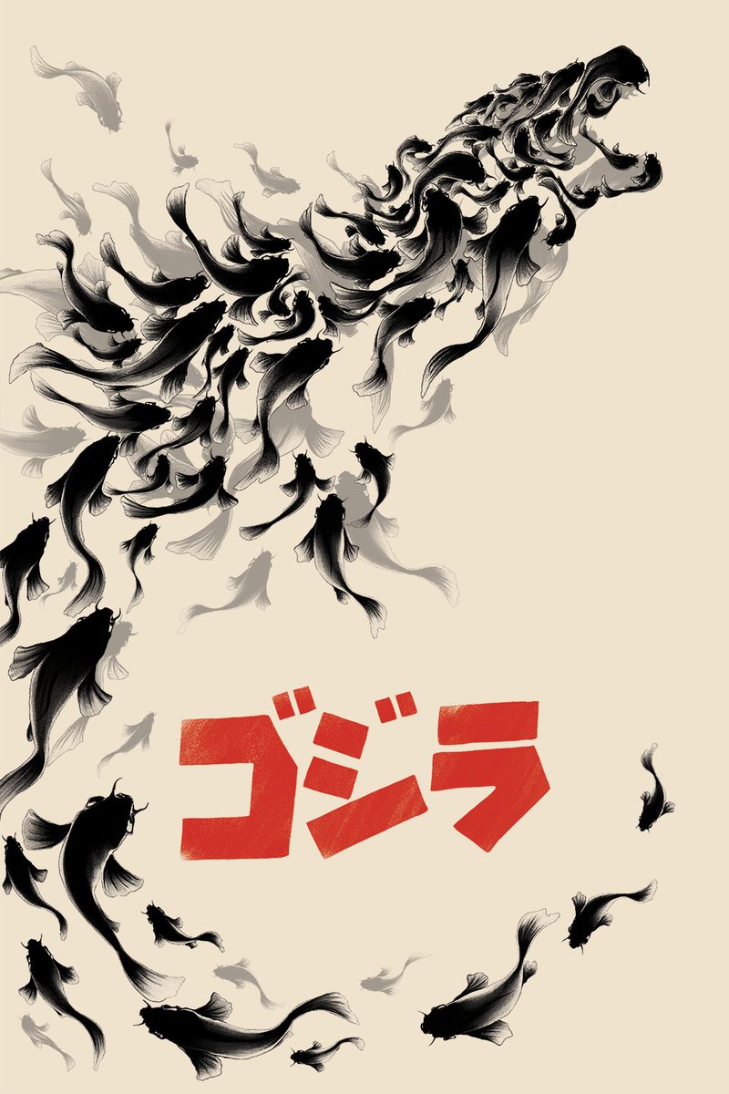 Fantastic poster for Godzilla: King of the Monsters by <a href="/WoodheadArt/">Benedict Woodhead</a> 

#Godzilla