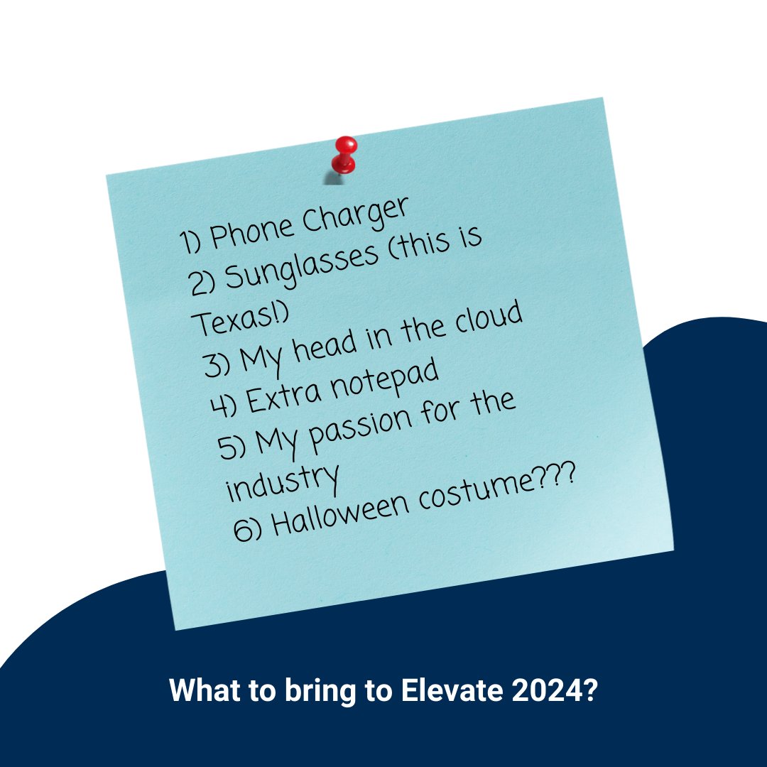 Today is the last day to snag your ticket to Elevate 2024! Registration will close today.
bit.ly/3SWwnkq

We'll be in Austin before you know it — are you all packed? 🤠