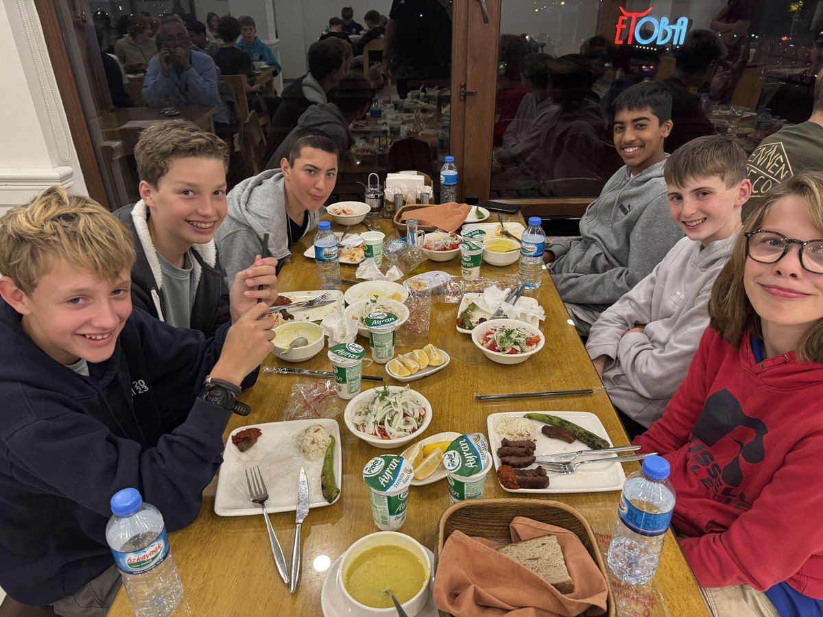KewHouseHmn's tweet photo. We have arrived in Türkiye and now making our way down to Canakkale, with a pit stop for a lovely meal. The tour of the Gallipoli battlefields starts bright and early tomorrow. 🇹🇷 @AngliaTours https://t.co/W7nhAdKIdd