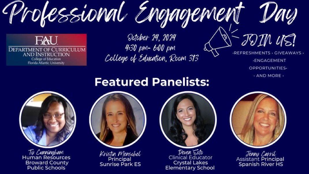 All students welcome!  Join us to ask questions and listen to this prestigious panel 🦉🦉🦉🦉