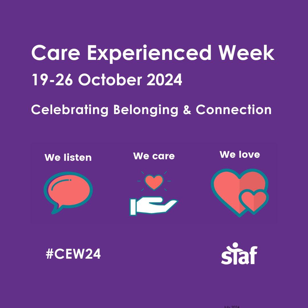 Staf (@stafscot) on Twitter photo We invited <a href="/GirlchampJinty/">🦋Jeanette M Bsc🏴🇺🇦</a> to share her thoughts on Belonging & Connection this Care Experienced Week. Click to read Jeanette's post and learn what we do at Staf to help care experienced people connect and find a place to belong.
staf.scot/blog/belonging…
#CEW24 #KeepThePromise We invited <a href="/GirlchampJinty/">🦋Jeanette M Bsc🏴🇺🇦</a> to share her thoughts on Belonging & Connection this Care Experienced Week. Click to read Jeanette's post and learn what we do at Staf to help care experienced people connect and find a place to belong.
staf.scot/blog/belonging…
#CEW24 #KeepThePromise