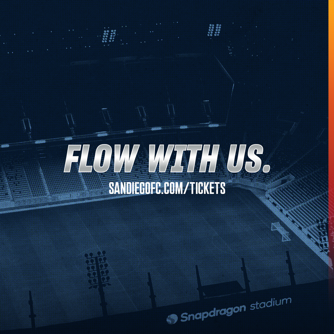 sandiegofc's tweet photo. 𝙎𝙖𝙣 𝘿𝙞𝙚𝙜𝙤, 𝙞𝙩'𝙨 𝙊𝙐𝙍 𝙩𝙞𝙢𝙚.

We will start our 2025 @MLS Inaugural Season on the road vs. @LAGalaxy opening weekend Feb. 22/23.

On Saturday, March 1 at 7:30 PM we host @stlCITYsc for our first-ever home match at @SnapdragonStdm presented by @DIRECTV.

#FlowWithUs