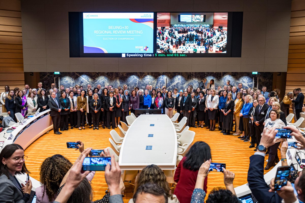 unwomeneca's tweet photo. The first day of the #Beijing30 Regional Review Meeting concluded with rich discussions among 150+ participants from 56 Member States, civil society, youth, academia and independent experts from the @UNECE region. Key topics included⤵️ https://t.co/cTcaUbvz2N