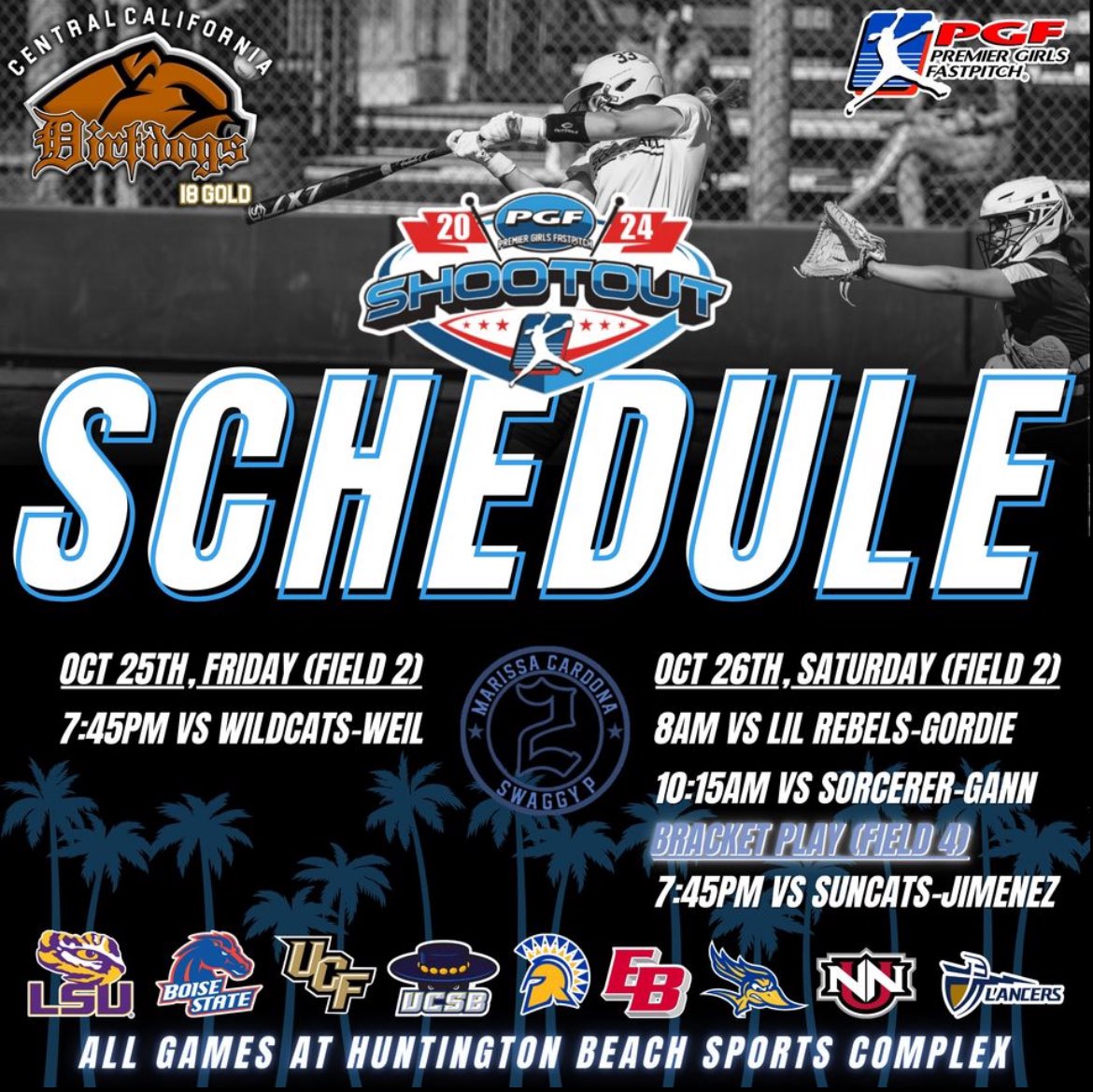 ellab2025's tweet photo. 2024 PGF Shootout schedule!! @msmithsb16 @CBUSoftball @PGFnetwork @DirtdogsVaz2025 https://t.co/YZ5u73upTS