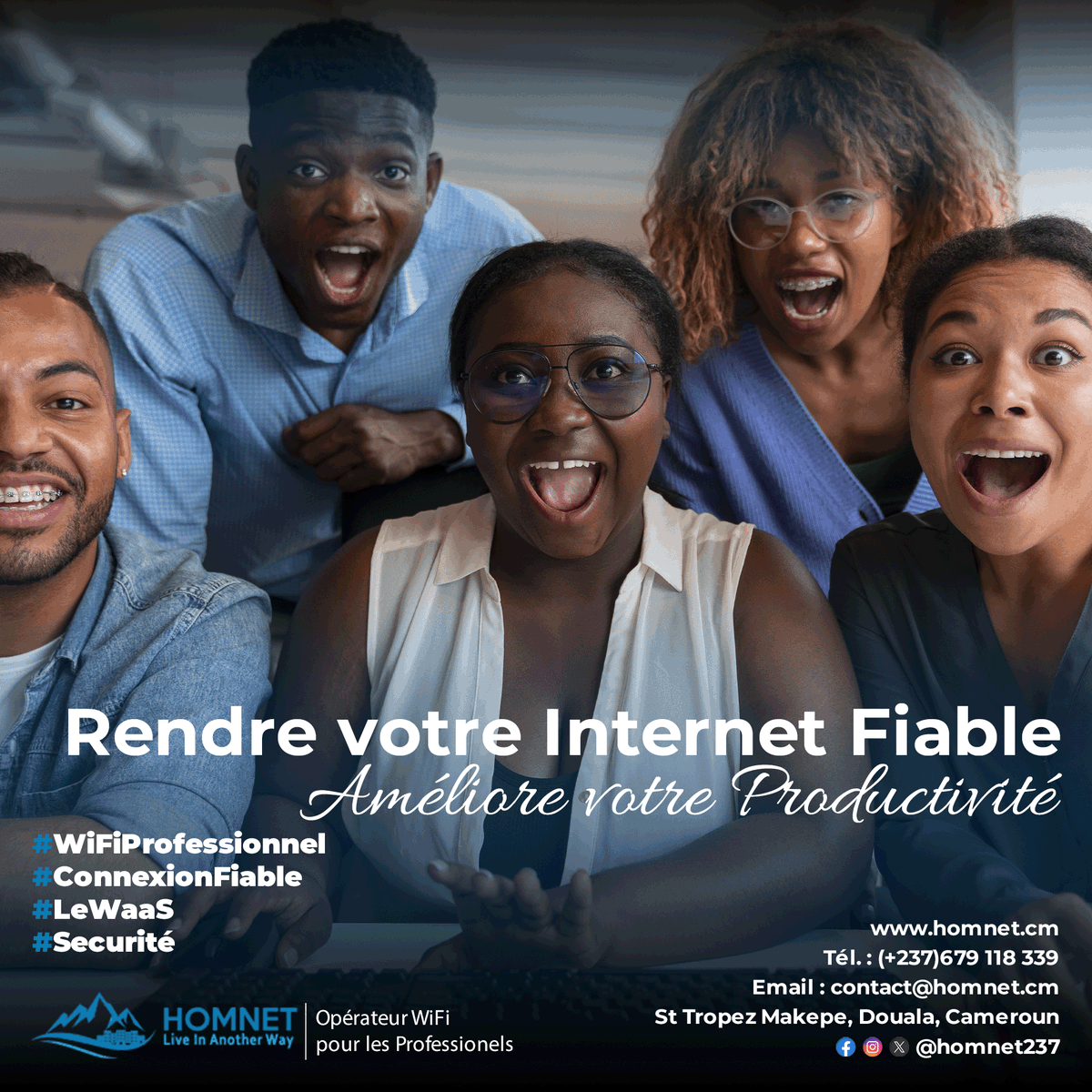homnetsarl's tweet photo. Un Wi-Fi fiable est la clé d'un personnel productif !

Améliorez la productivité de vos espaces de travail et réduisez les interruptions.

Planifiez un audit de votre réseau dès aujourd'hui ! https://t.co/zPUsTzCDbM

#LeWaaS https://t.co/o0CfExdmm2