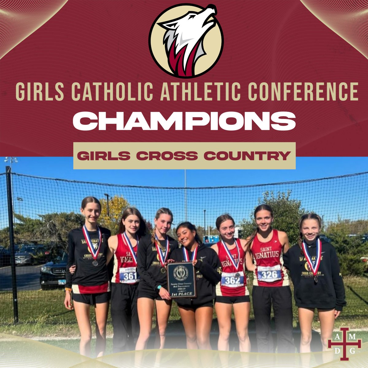 SIWolfpack's tweet photo. 🏆 Congratulations to Girls Cross Country for winning the GCAC Championship on Saturday! Annika Swan won her third consecutive individual title, while Ally Shutler, Greta Sheaffer, Elle Sheaffer, Rory Steinhofer and Lizeth Montes joined Swan on the All-GCAC team. https://t.co/ckQlyZrsvk