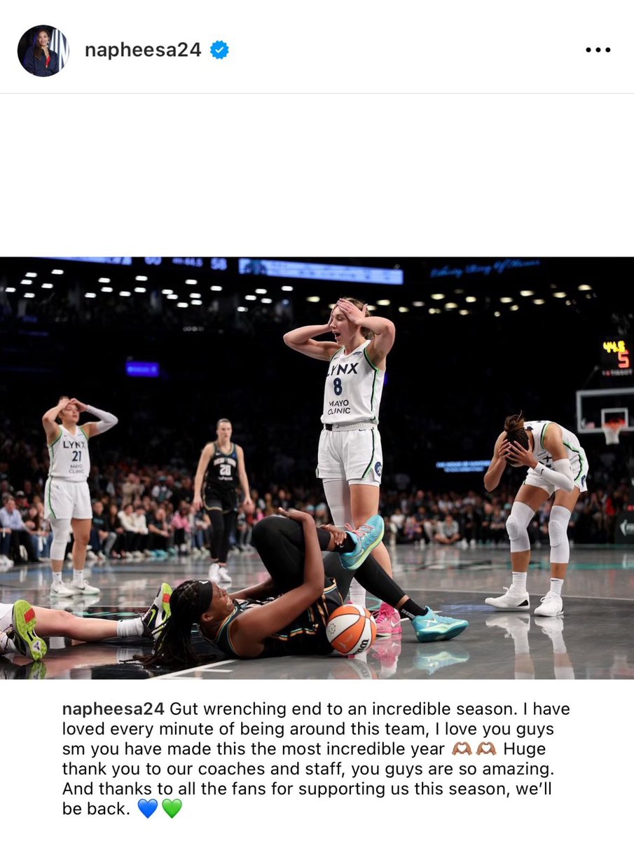 BleacherReport's tweet photo. The last three pictures Napheesa Collier posted on her IG after a tough Game 5 loss in the Finals 👀 😭 https://t.co/kWzWOAngdy