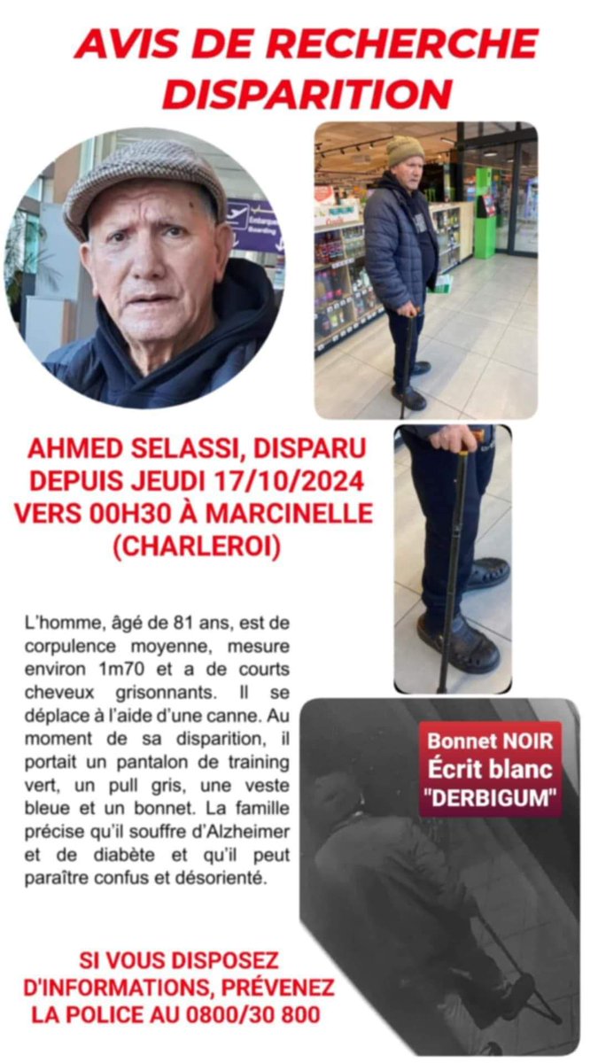 Salut tout le monde je vous demande un petit coup de main en partageant le plus possible l'avis de recherche 
Merci à tous ceux qui le feront #disparition #belgique #charleroi
