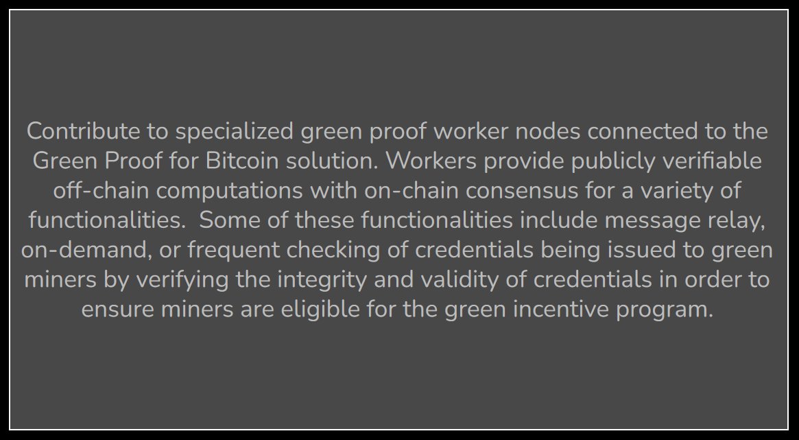 MeneerBuidel's tweet image. New #EWX #WorkerNode pool : 

&apos; Green Proofs for #Bitcoin &apos;

Min stake : 500 $EWT
Max stake : 5000 $EWT

Duration : 6 months
Total rewards : 150k $EWT (833 per epoch)
Total participants : 3000
Withdrawal delay : 14 days

Start Block : 2599939
End Block : 3895939