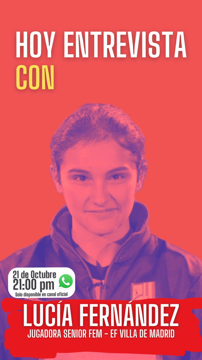 Segunda entrega de "Hoy entrevista CON" protagonizada por Lucía Fernández, la primera jugadora femenina del Villa 🏆...se emitirá solo en nuestro Canal Oficial de Whatsapp, corred insensatos que os lo perderéis 🔥
(Link del canal en la Bio)
#muchovilla