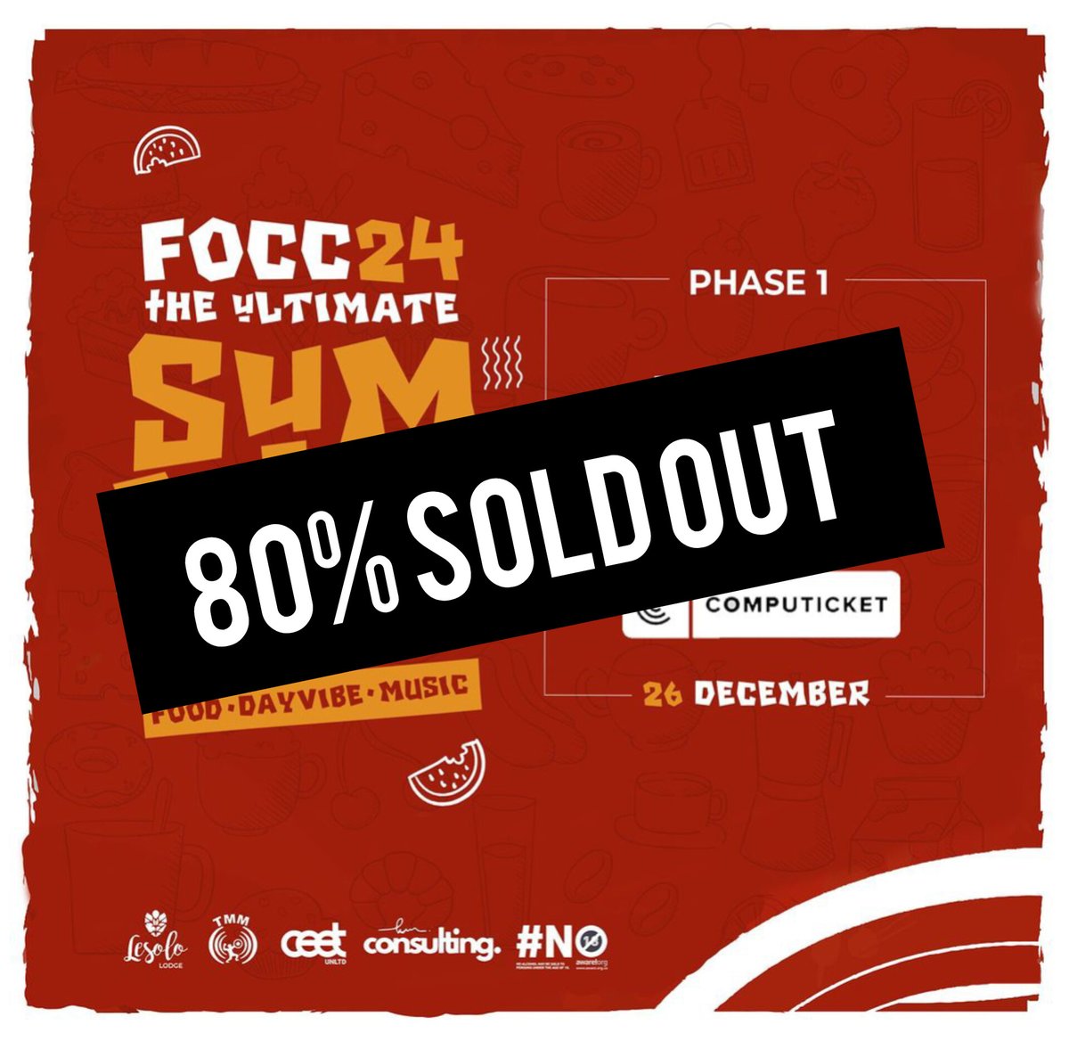 GOTTA BE QUICK WITH IT‼️80% PHASE 1 TICKETS SOLD| LIMITED tickets left <a href="/Computicket/">Computicket</a>  LINK IN BIO🎟️ The Ultimate Summer Experience 26 December 2024 📍@Lesolo_lodge

UNGSALI!! #FOCC24