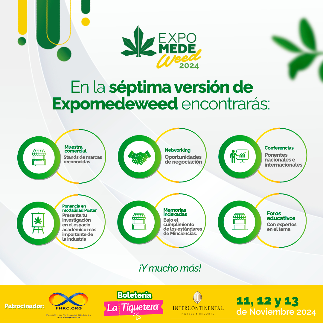 expomedeweed's tweet photo. 🤝✨ Networking y oportunidades en Expomedeweed 2024, la feria más importante del cannabis medicinal. ¡Únete a expertos influyentes y sé parte del crecimiento sostenible de la industria en Colombia y América Latina!

🎟️ https://t.co/Ggn58X6nP2

#MedicalCannabis https://t.co/SdDo69YA1a