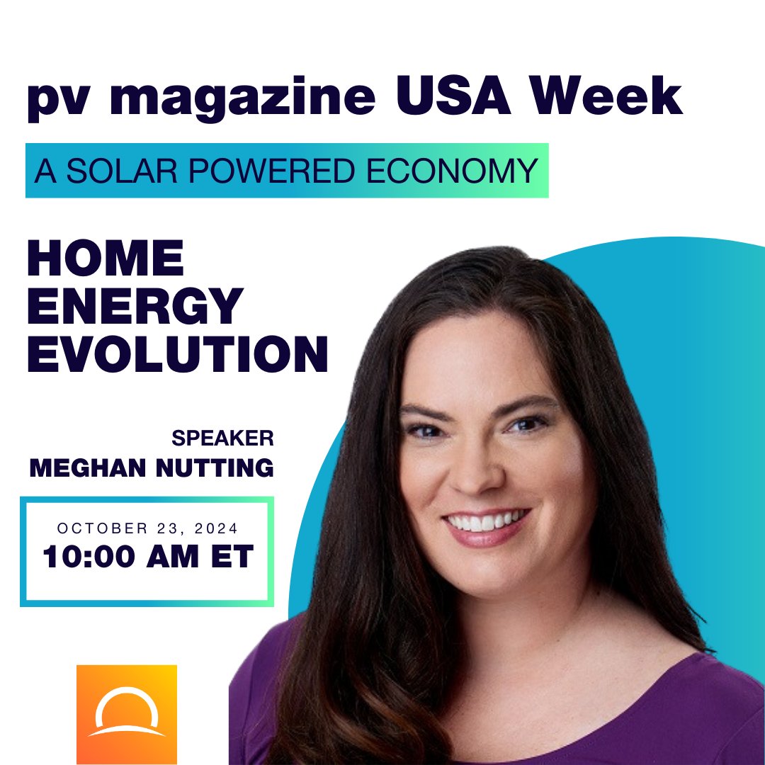 Sunnova (@sunnovaenergy) on Twitter photo Our EVP, Government & Regulatory Affairs, <a href="/MeghanNutting/">Meghan Nutting</a>, will be speaking on a <a href="/pvmagazineusa/">pv magazine USA</a> panel on Oct. 23 at 10 AM ET! The panel will discuss Home Energy Evolution alongside experts from <a href="/CALSSA_org/">California Solar & Storage Association</a>, <a href="/NCState/">NC State University</a>, and <a href="/BriggsStratton/">Briggs & Stratton</a>. 🔋
👉 Register: bit.ly/3Xcjpk3 Our EVP, Government & Regulatory Affairs, <a href="/MeghanNutting/">Meghan Nutting</a>, will be speaking on a <a href="/pvmagazineusa/">pv magazine USA</a> panel on Oct. 23 at 10 AM ET! The panel will discuss Home Energy Evolution alongside experts from <a href="/CALSSA_org/">California Solar & Storage Association</a>, <a href="/NCState/">NC State University</a>, and <a href="/BriggsStratton/">Briggs & Stratton</a>. 🔋
👉 Register: bit.ly/3Xcjpk3
