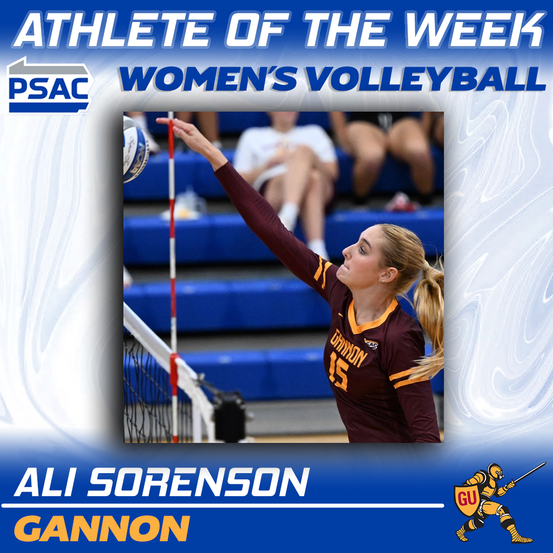 PSACsports's tweet photo. WOMEN'S VOLLEYBALL: Your #PSACVB Athletes of the Week! ๐
EAST
Athlete: Emma Ludwig, @VilleMarauders
Defensive: Sophia Ryan, @SURamsOfficial
WEST
Athlete: Cassidy Snider, @ClarionEagles
Defensive: Ali Sorenson, @GUKnights
Full story: ๐https://t.co/irpjxbL61D
#PSACProud https://t.co/2tShamdY2Y