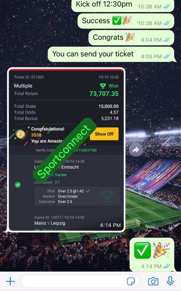 SportConnect7's tweet photo. Join through either of these two links

WHATSAPP👇🏼👇🏼👇🏼
https://t.co/C9UbTrO3hq

TELEGRAM👇🏼👇🏼👇🏼
https://t.co/568ninGNCh https://t.co/UDGIeo0RF2