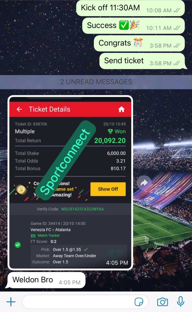 SportConnect7's tweet photo. Join through either of these two links

WHATSAPP👇🏼👇🏼👇🏼
https://t.co/C9UbTrO3hq

TELEGRAM👇🏼👇🏼👇🏼
https://t.co/568ninGNCh https://t.co/UDGIeo0RF2