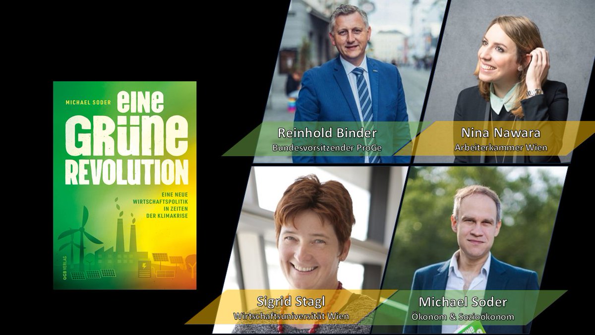 Michael Soder (@ecolomist) on Twitter photo Morgen findet die zweite Buchpräsentation von #EineGrüneRevolution statt. Ich freue mich besonders darauf die Anforderungen an eine gerechte Industrietransformation mit <a href="/Reini_Binder/">Reinhold Binder</a> und <a href="/SigridStagl/">Sigrid Stagl</a> <a href="/wu_vienna/">WU Vienna</a> zu diskutieren.
#Transformation <a href="/oegbverlag/">Verlag des ÖGB</a> Morgen findet die zweite Buchpräsentation von #EineGrüneRevolution statt. Ich freue mich besonders darauf die Anforderungen an eine gerechte Industrietransformation mit <a href="/Reini_Binder/">Reinhold Binder</a> und <a href="/SigridStagl/">Sigrid Stagl</a> <a href="/wu_vienna/">WU Vienna</a> zu diskutieren.
#Transformation <a href="/oegbverlag/">Verlag des ÖGB</a>