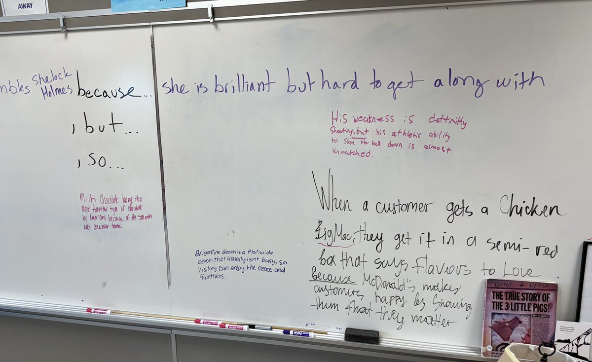 theVogelman's tweet photo. Today we used some “because but so” + simile work to expand ideas in our analysis pieces.
Blending some #writingrevolution and #beyondliteraryanalysis work here 😊 https://t.co/Yyq1FLdhki